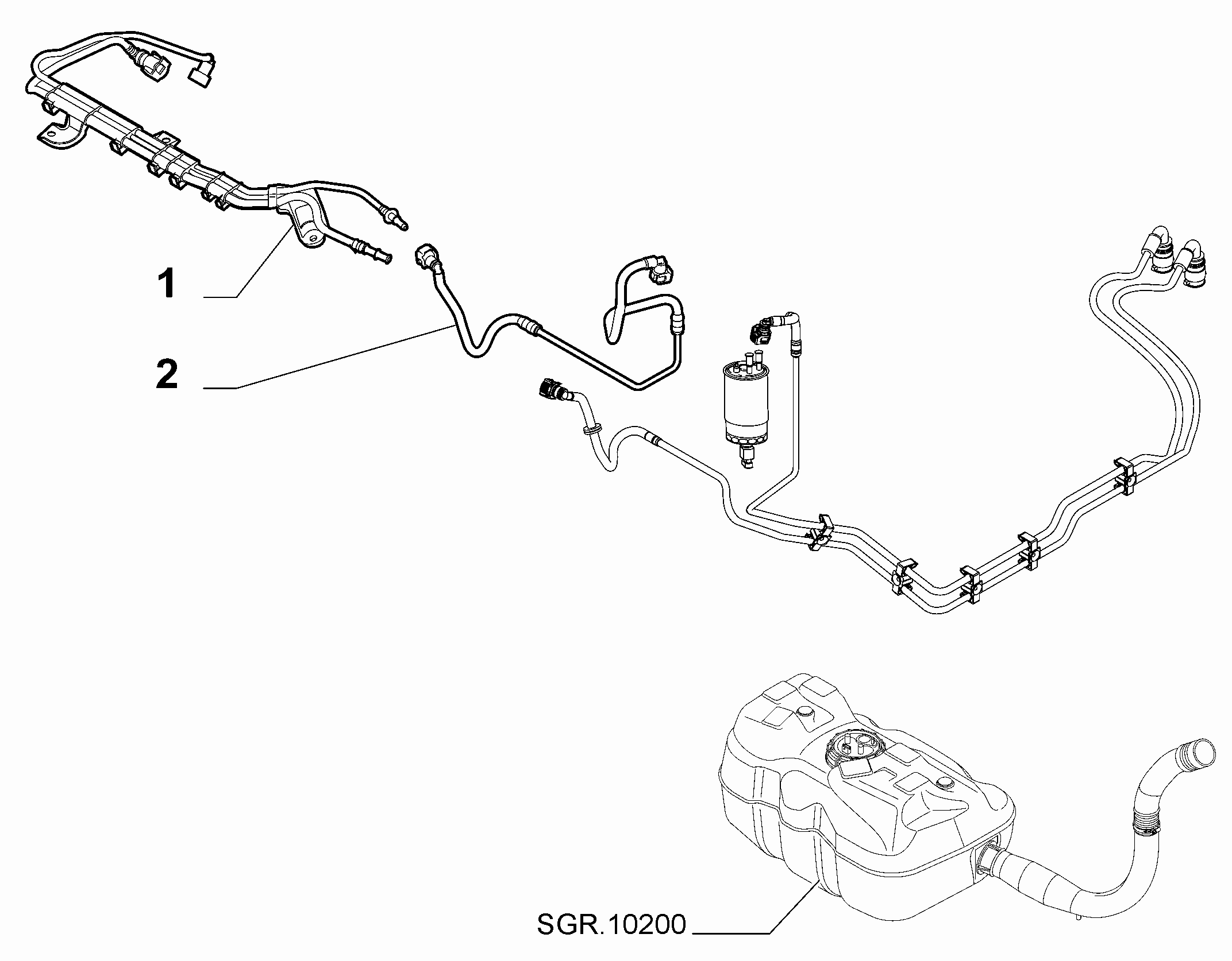 10201-030 ENGINE WELL FUEL PIPES