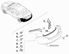 70727-020 REAR BUMPER CLAMPS