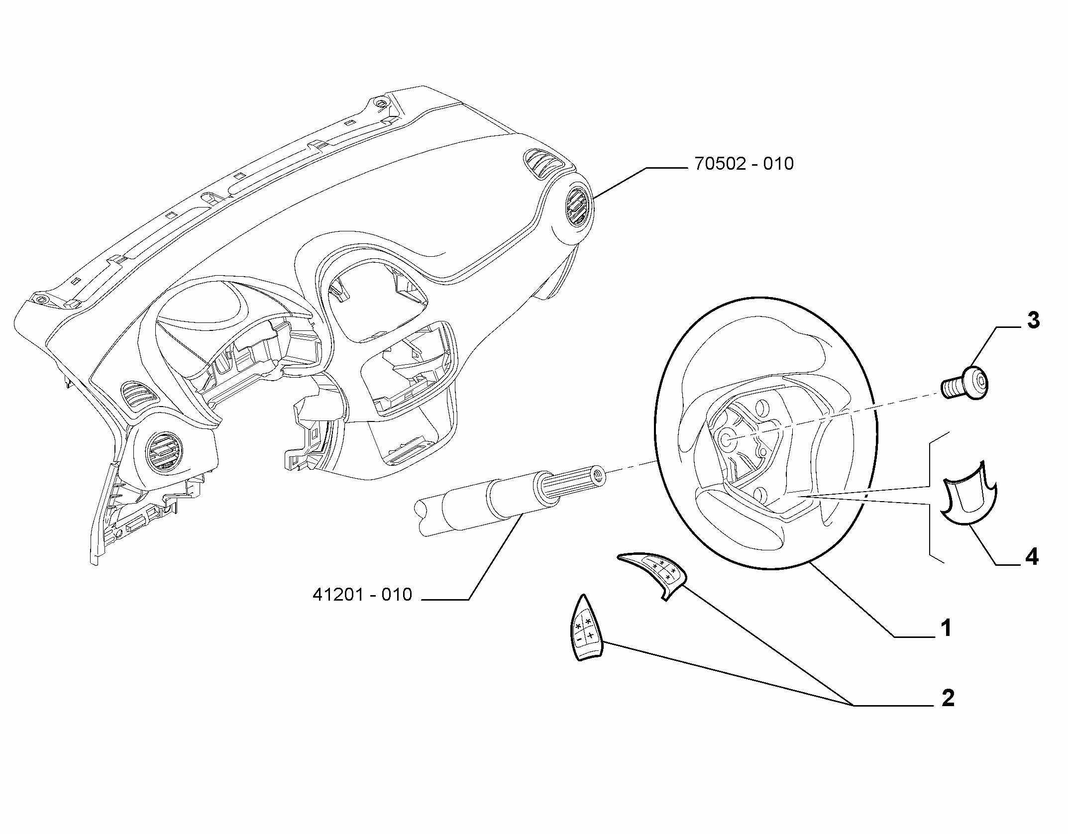 41201-010 STEERING WHEEL