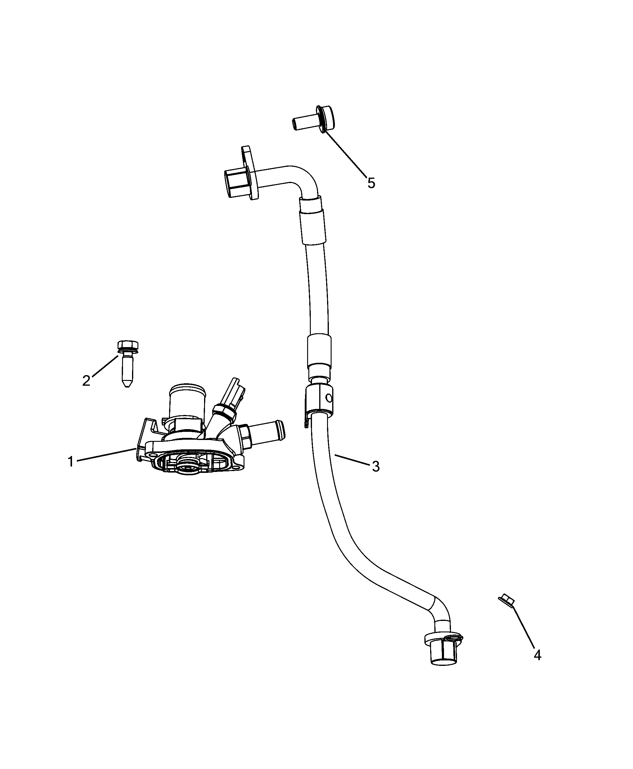 10402-020 THERMOSTAT AND WATER PIPES