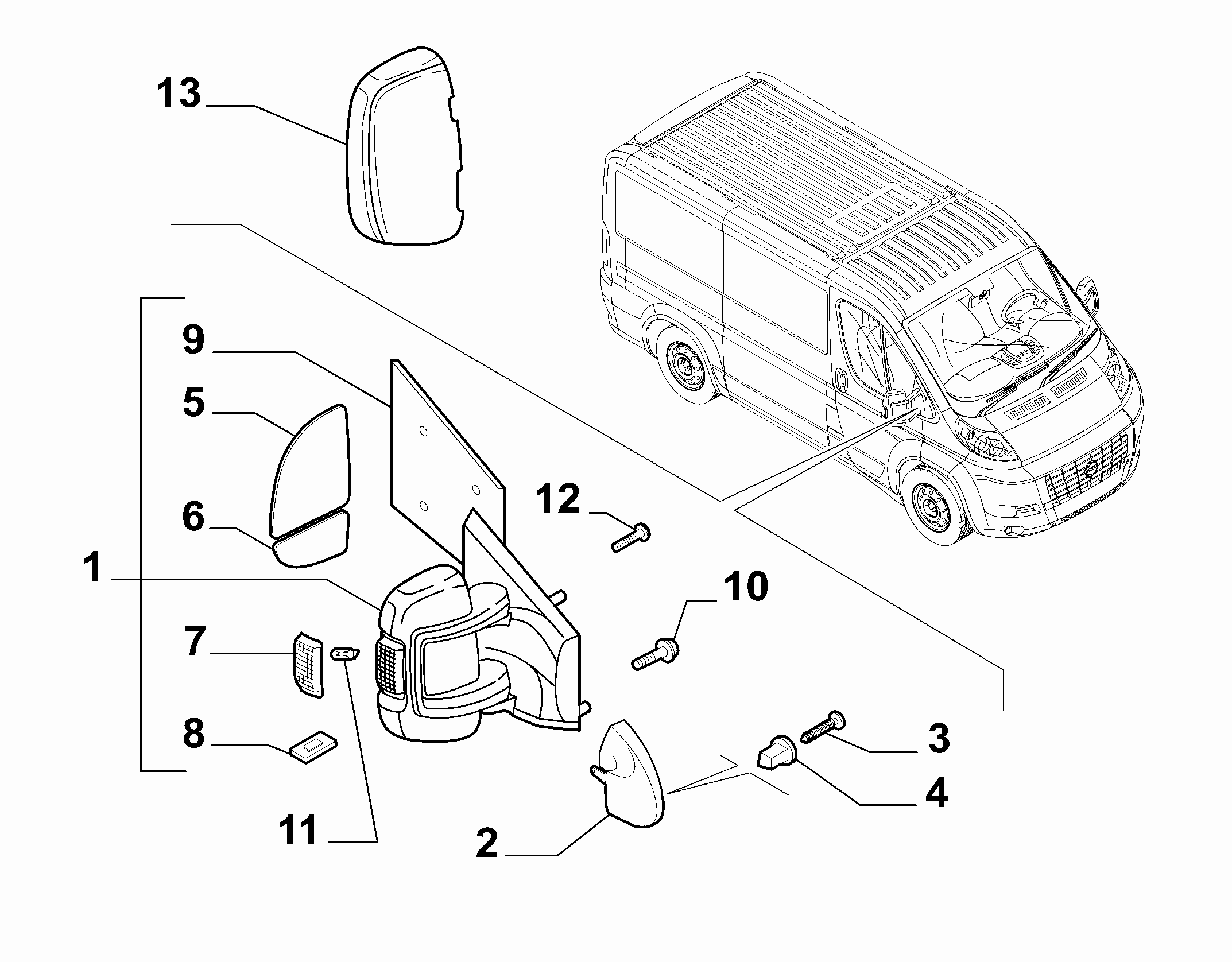 70740-020 WING MIRRORS