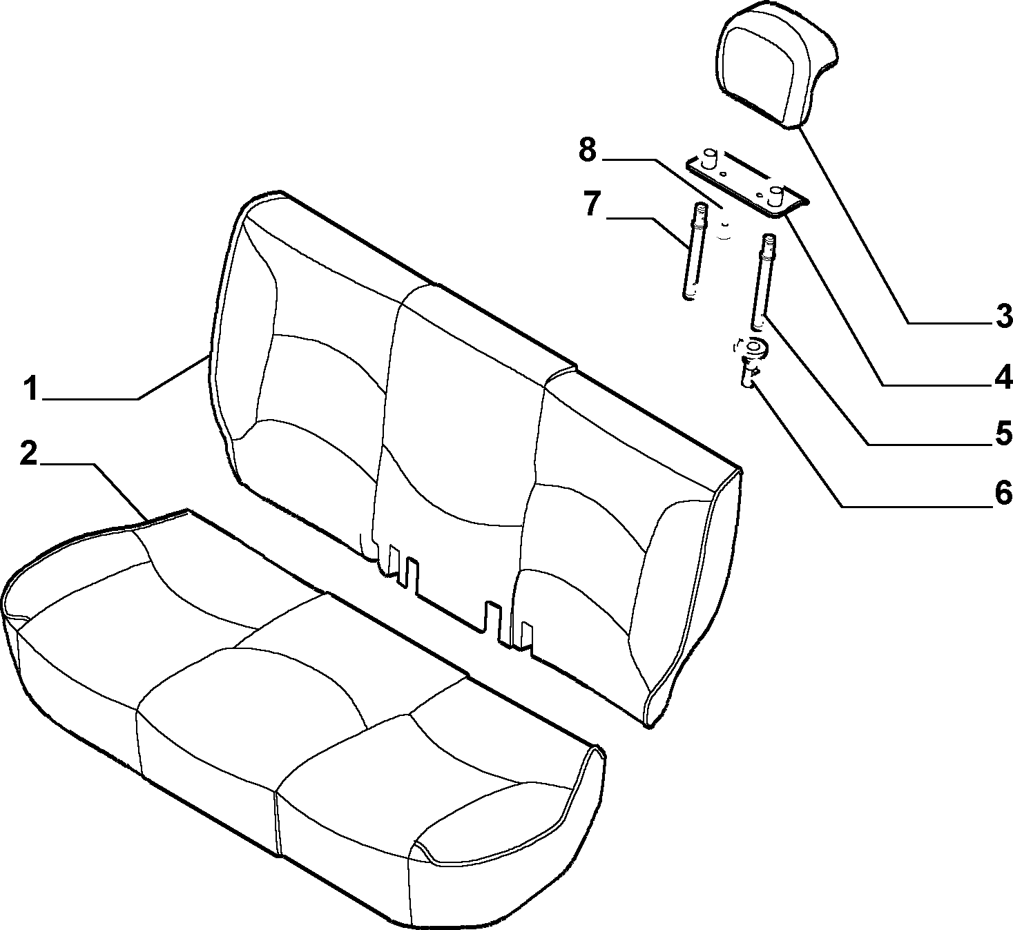 70613/03 REAR SEAT