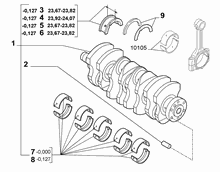 10103-010 ENGINE SHAFT AND HALF BEARING