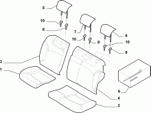 70615/14 REAR SEAT LINING