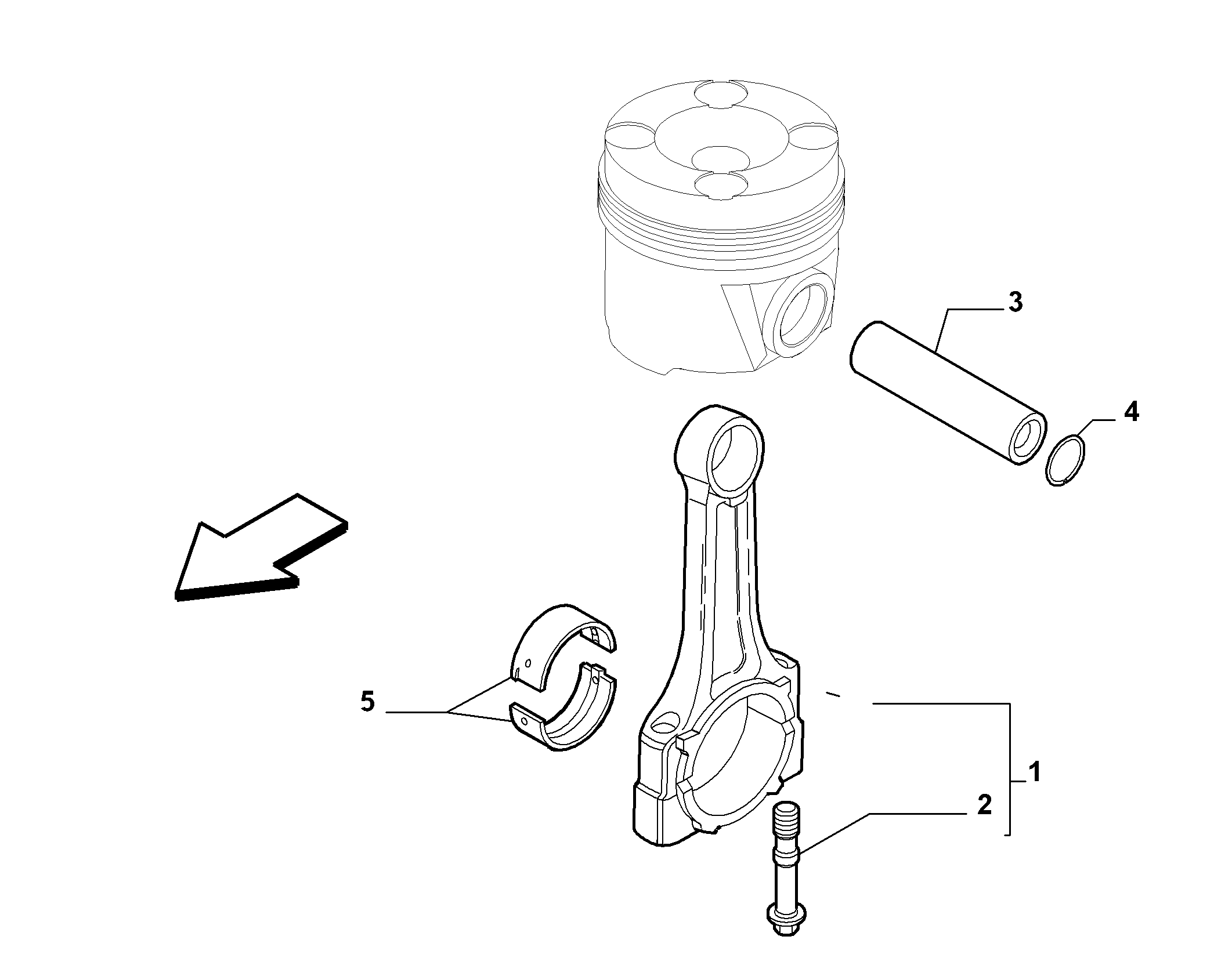 10105-010 COUPLING RODS AND HALF BEARINGS