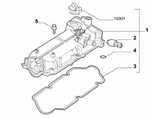 10101-030 CYLINDER HEAD AND GASKET COVERS