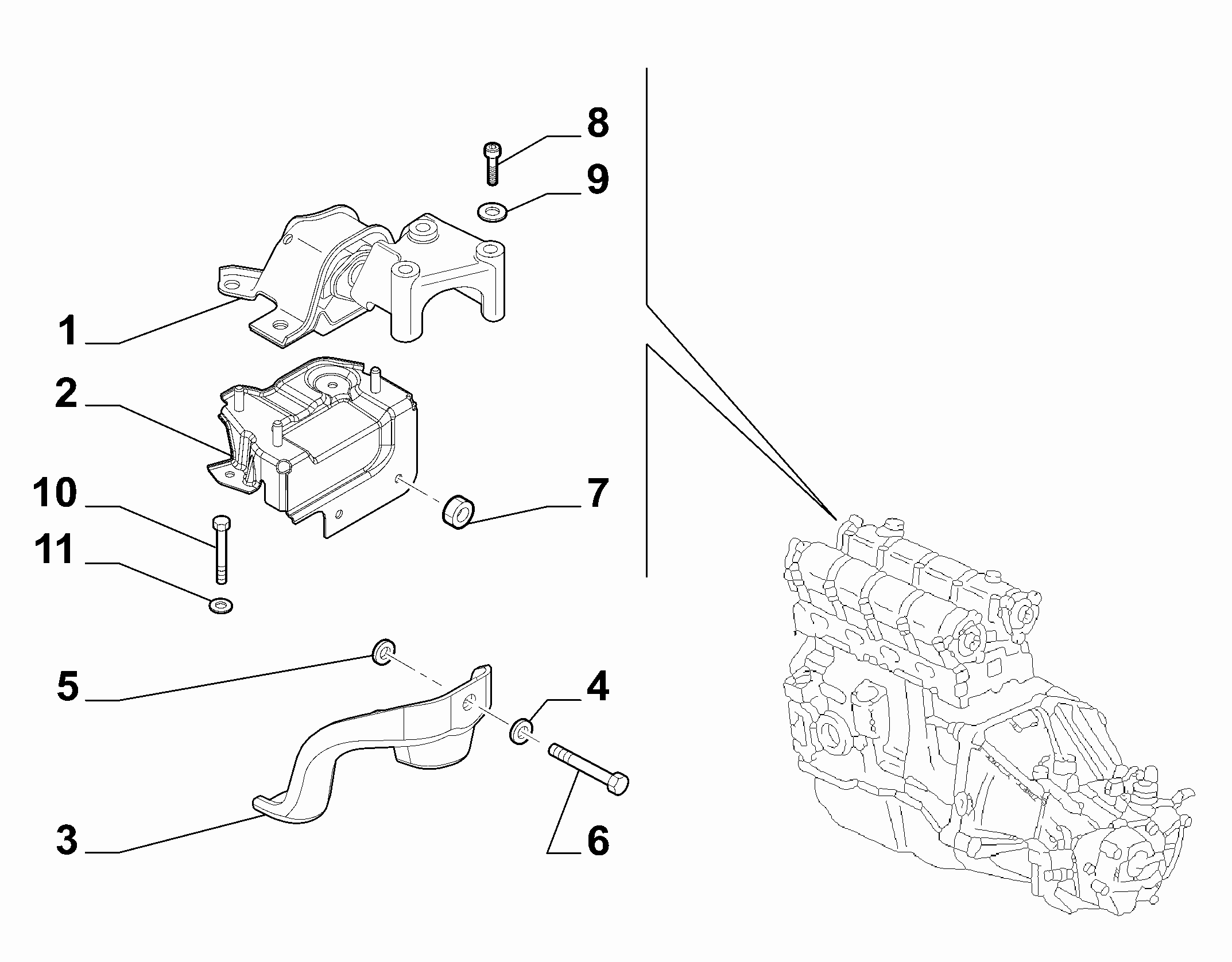 10002-010 ENGINE INLET SCREW ANCHOR AND TENSION ROD SUSPENSION
