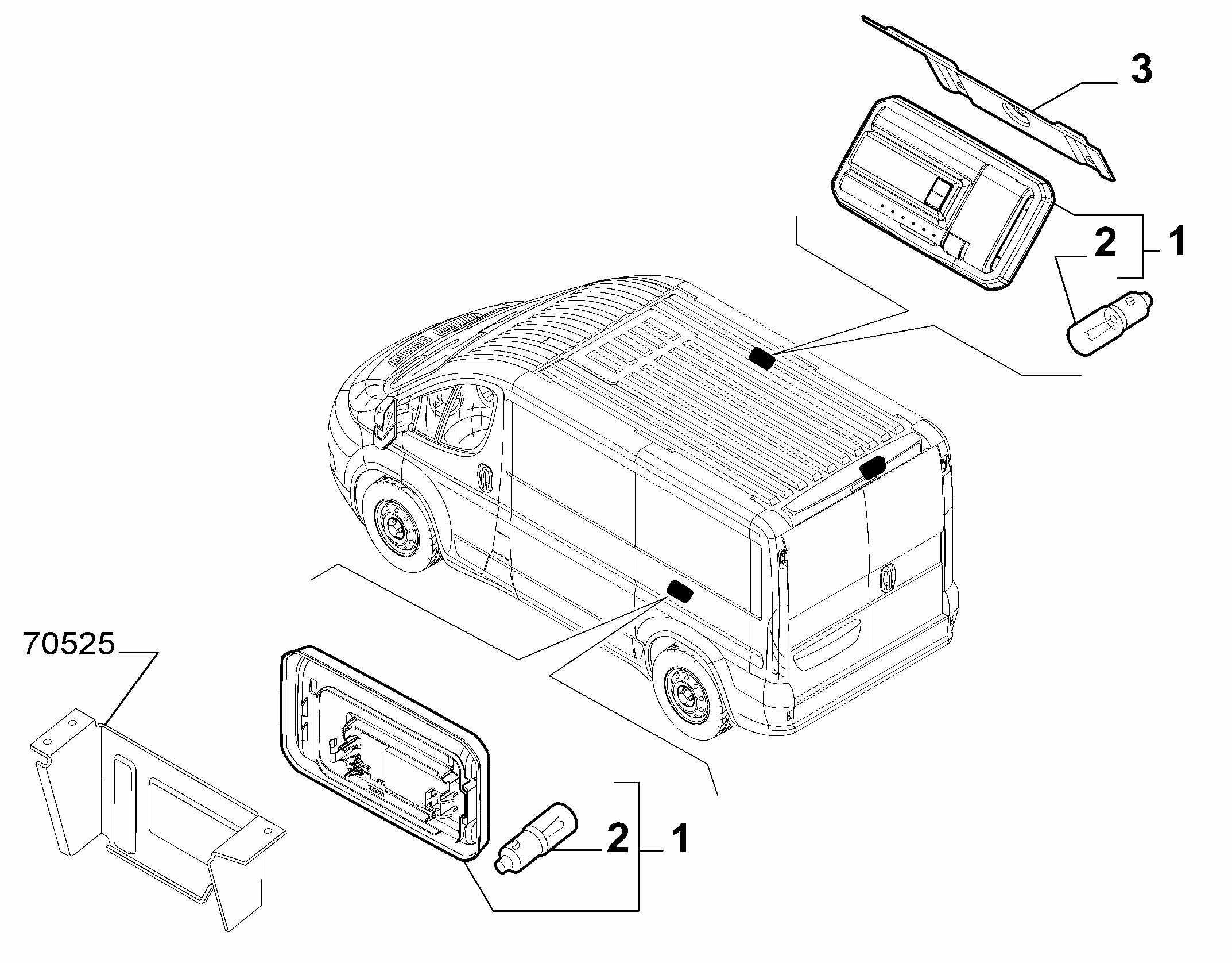 55402-020 FRONT CIELING LAMP
