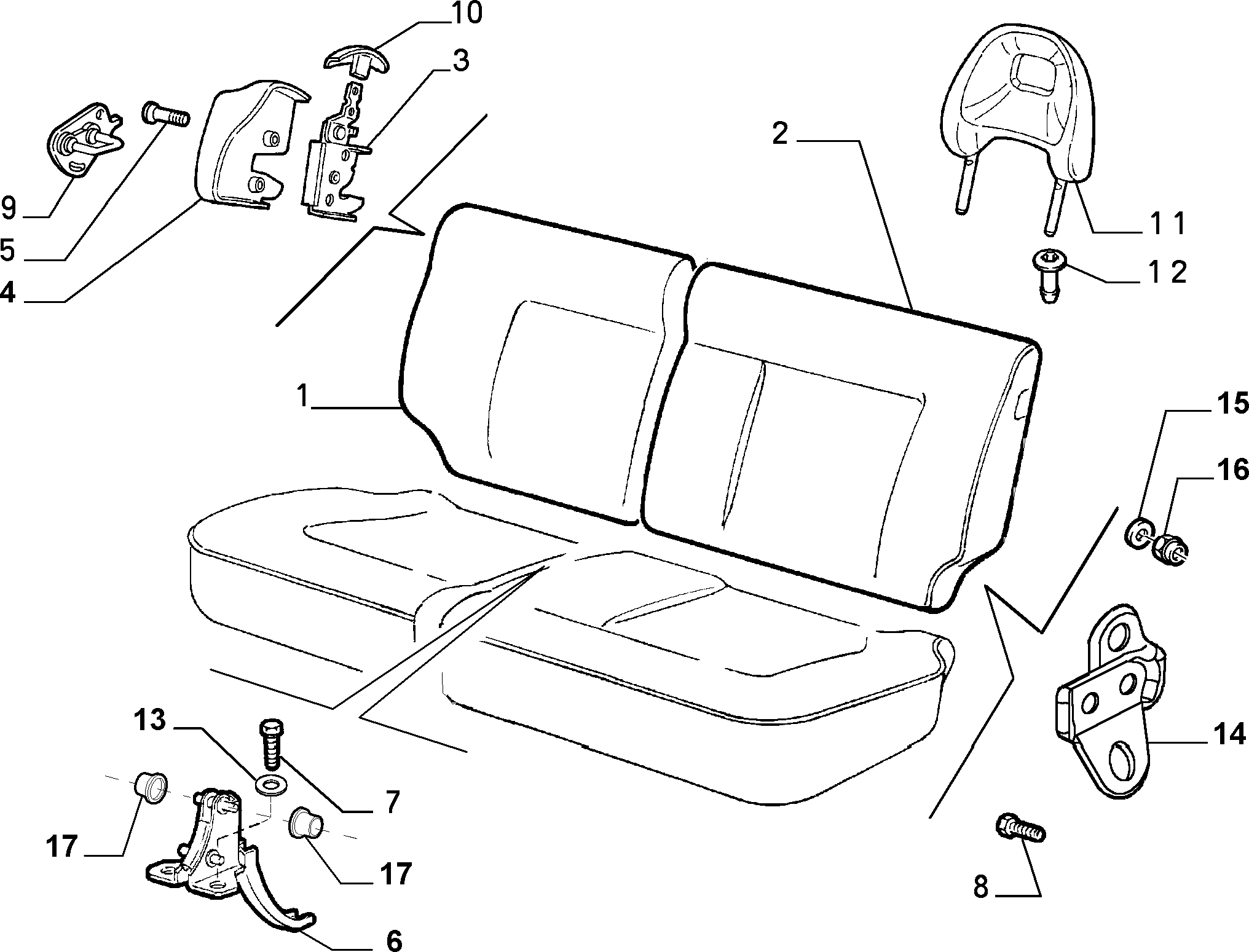 70613/04 REAR SEAT
