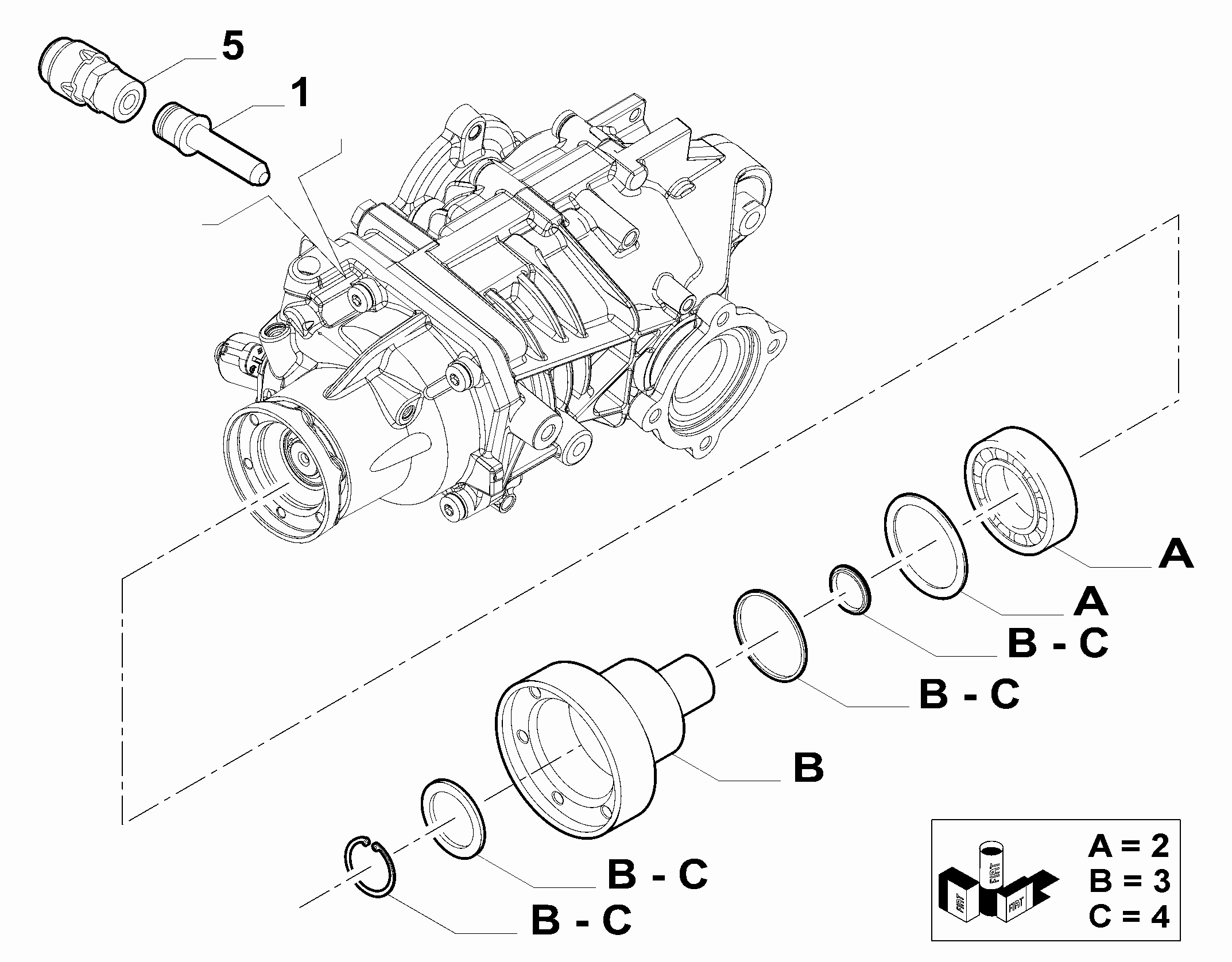 27408-060 4X4 INSPECTED FLANGE VISCOUS JOINT