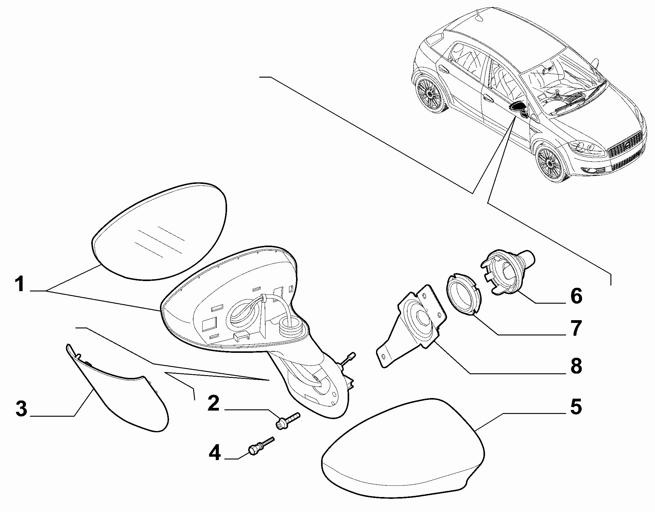 70740-020 WING MIRRORS
