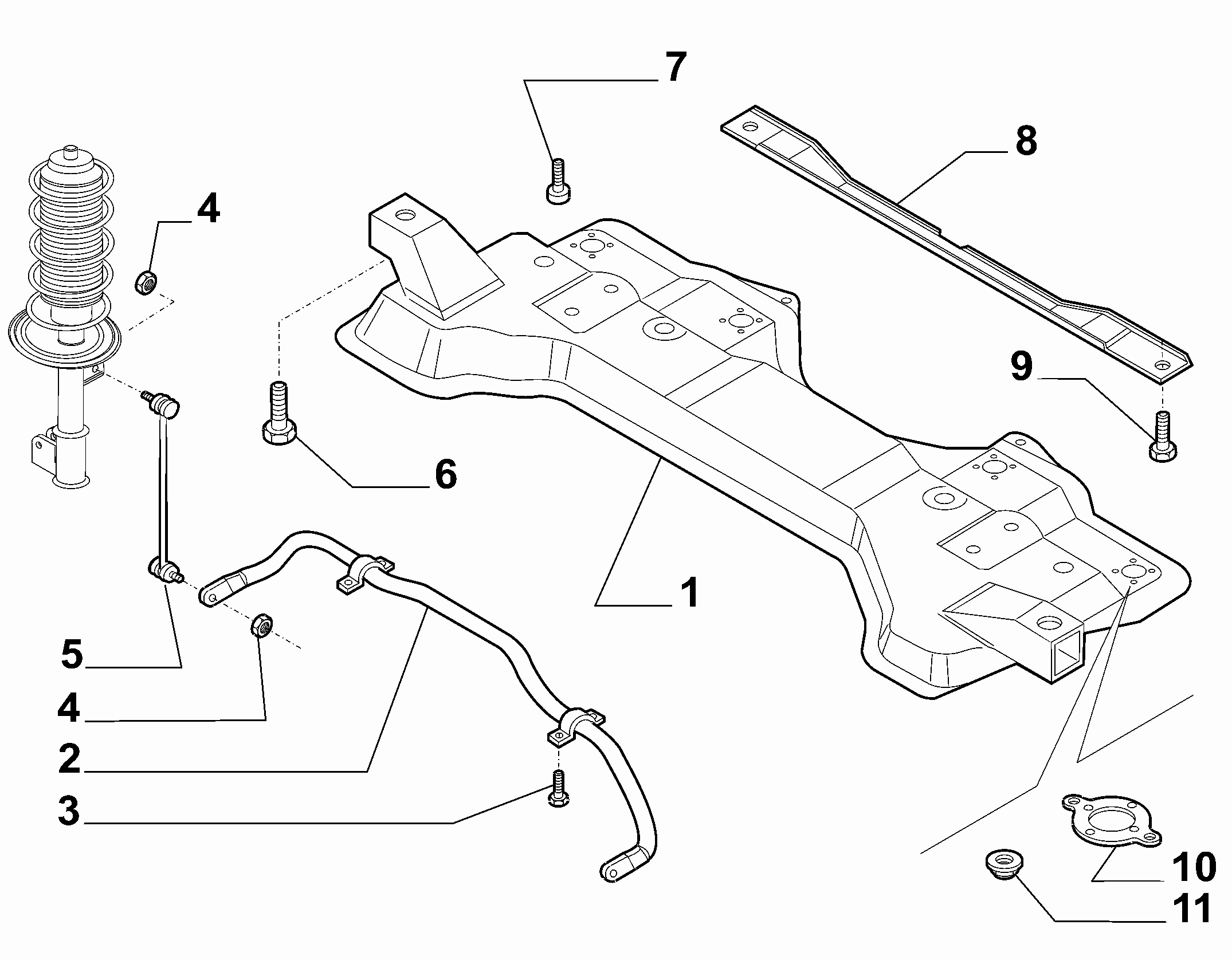 44301-030 CROSS ARM AND TORSION BAR