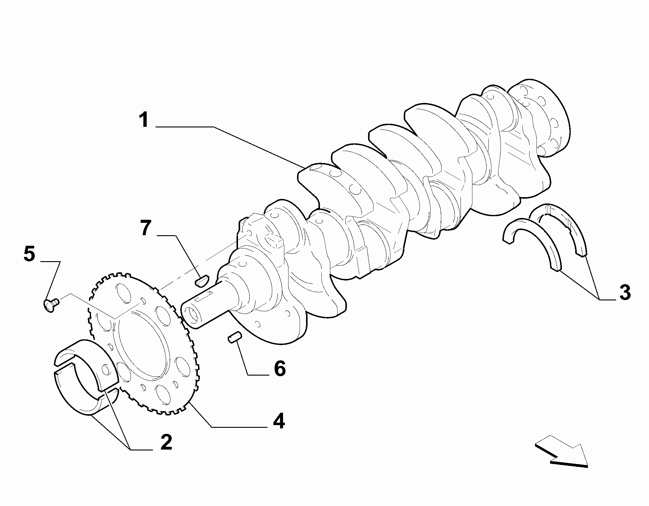 10103-010 ENGINE SHAFT AND HALF BEARING