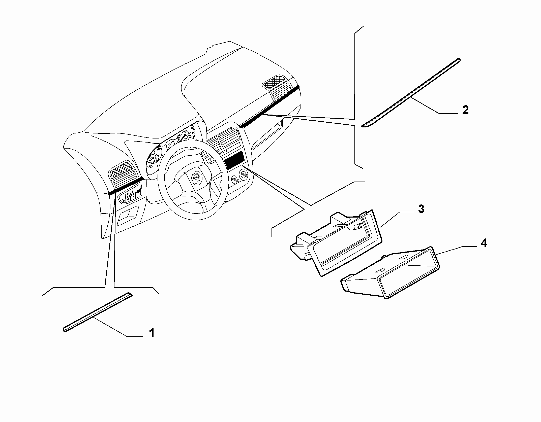 70502-020 DASHBOARD INSTRUMENT HOLDER DIALS