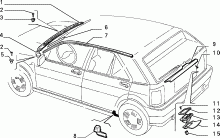 70712/00 НАРУЖНЫЕ НАКЛАДКИ И УПЛОТНИТЕЛИ