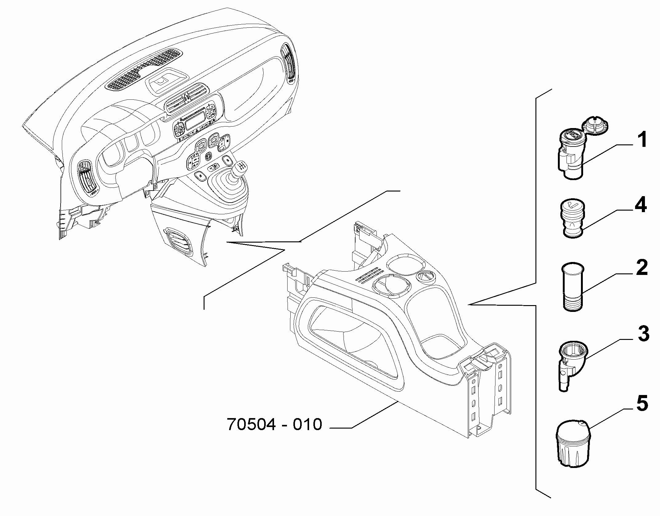 70504-030 ASHTRAY AND ACCESSORIES