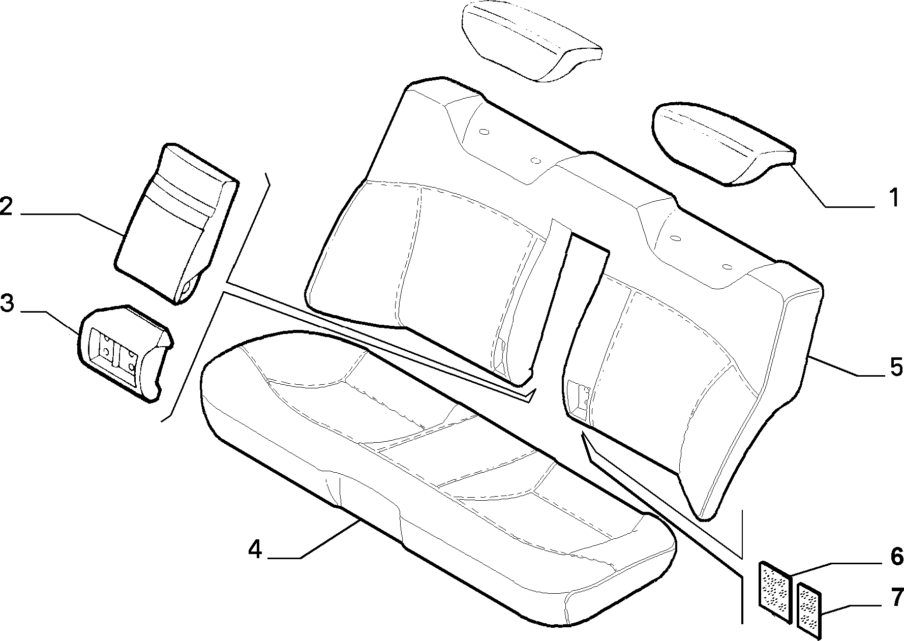 70615/02 REAR SEAT LINING