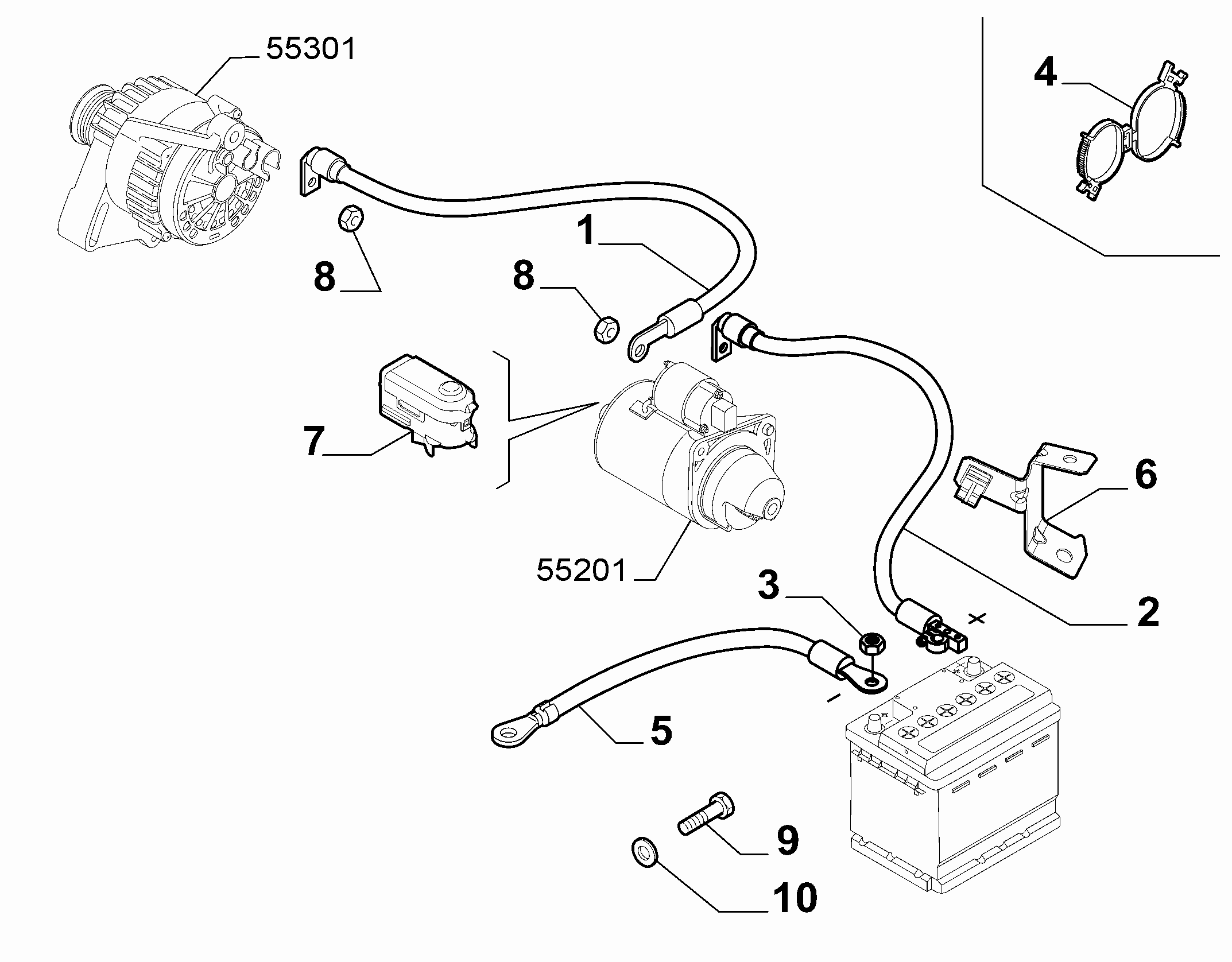 55300-040 BATTERY HARNESS