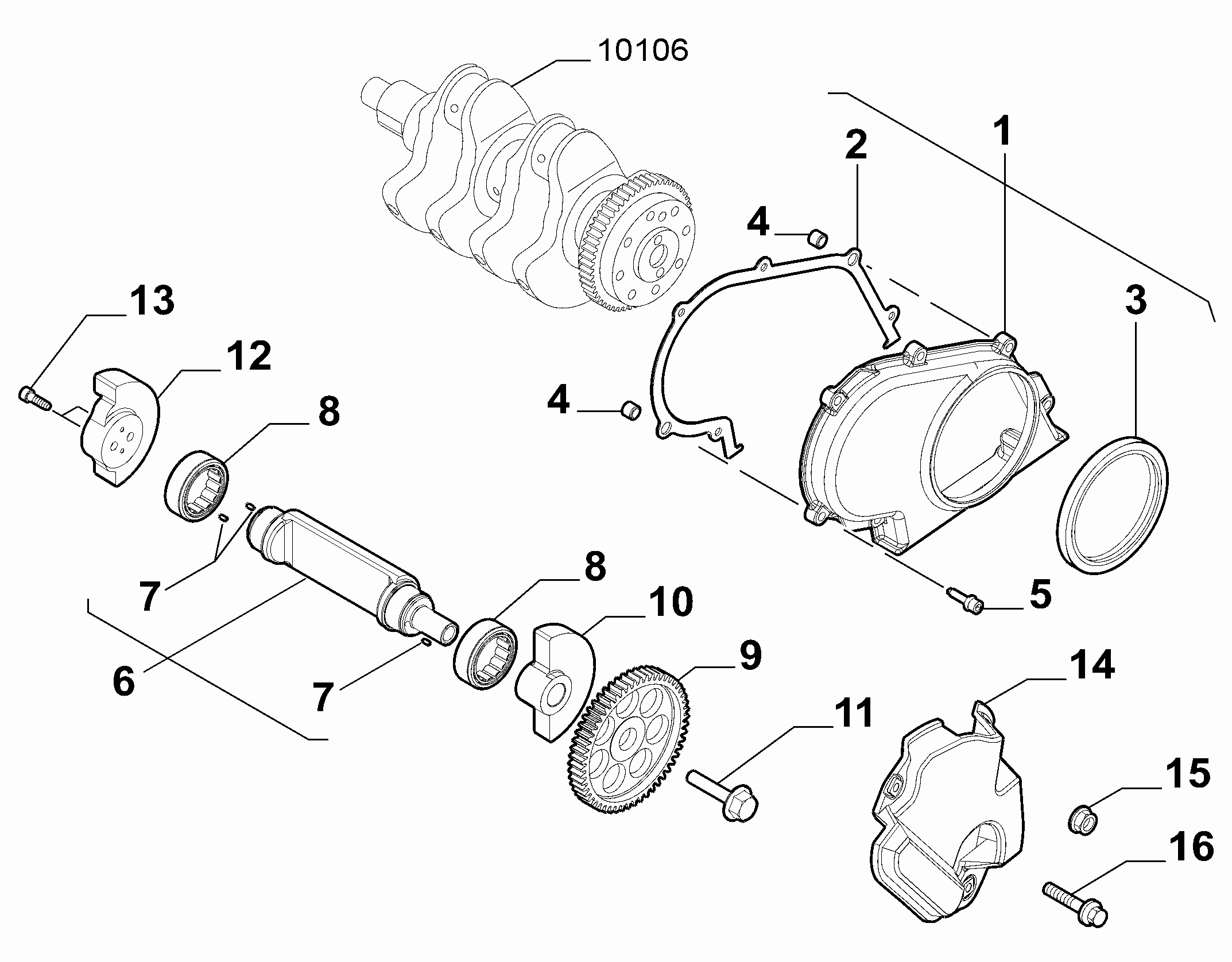 10103-040 COUNTER-ROTATING SHAFT UNIT