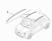 70712-030 OUTER MOULDINGS, ROOF AREA