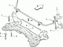 44301-030 CROSS ARM AND TORSION BAR