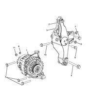 55301-010 ALTERNATOR AND MOUNTING