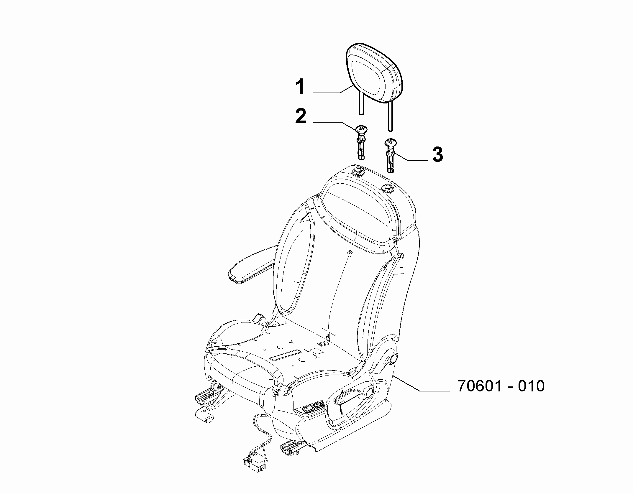 70606-030 COVERED FRONT SEAT HEADRESTS