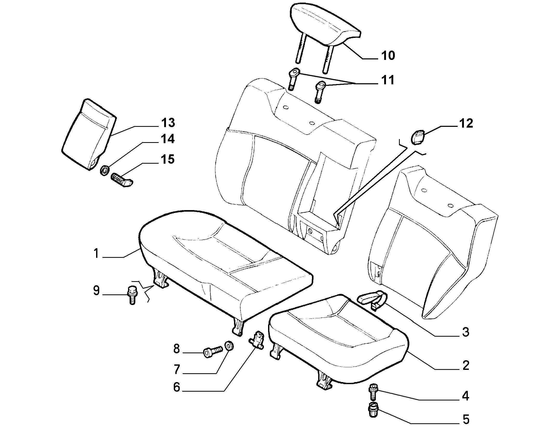 70613/04 REAR SEAT