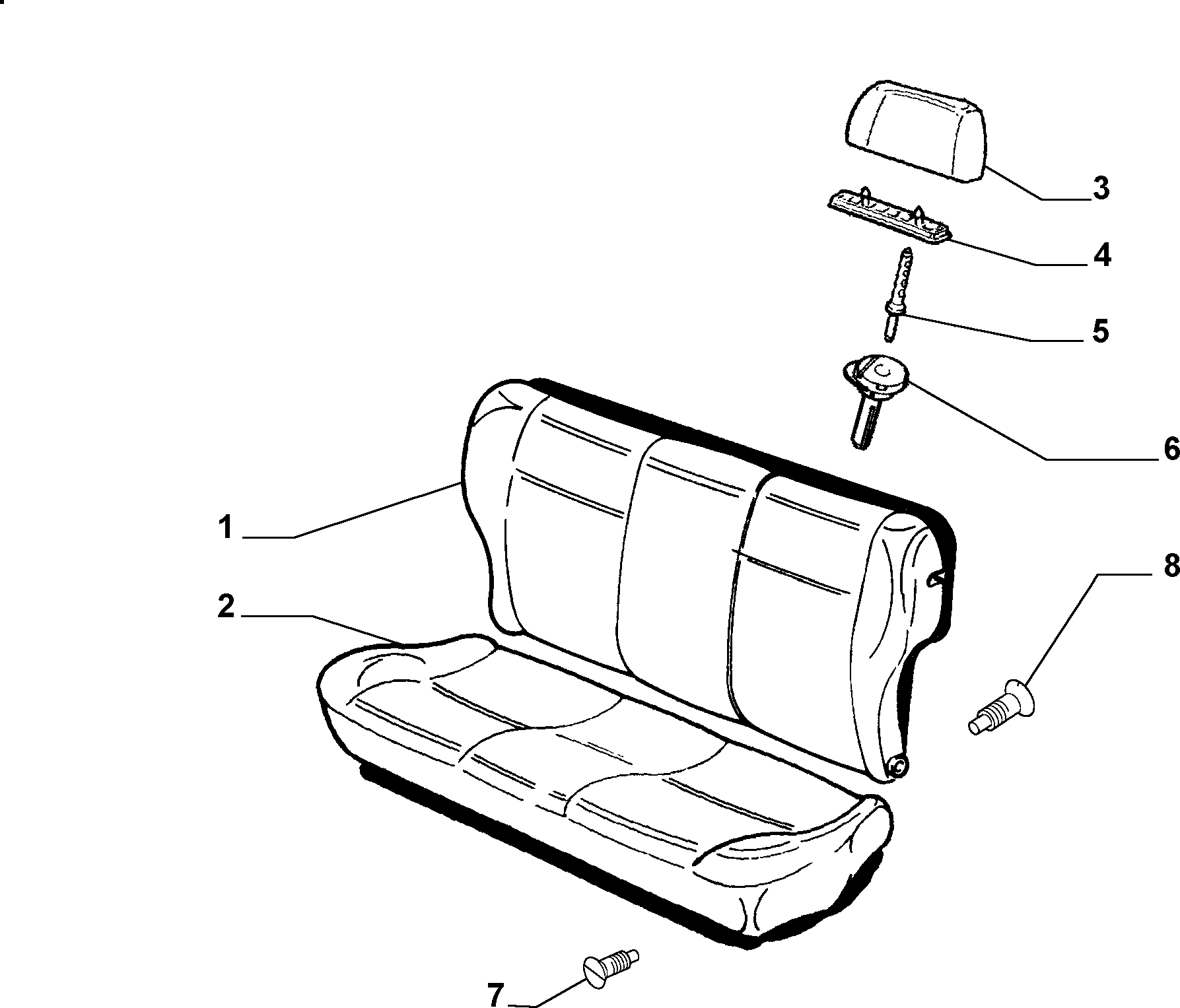 70613/00 REAR SEAT