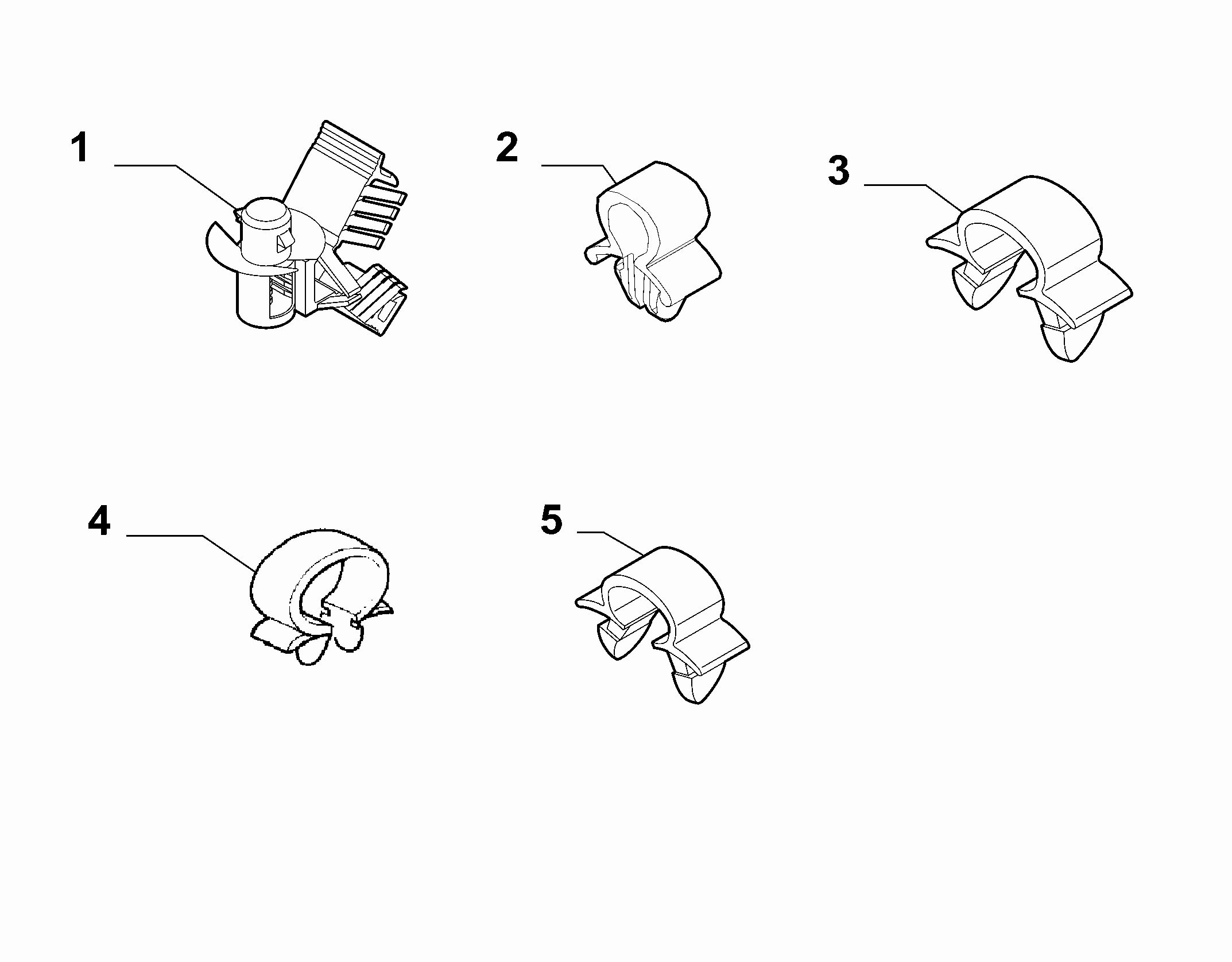 55527-030 PASSENGER COMPARTMENT AND REAR CABLE SET FASTENERS