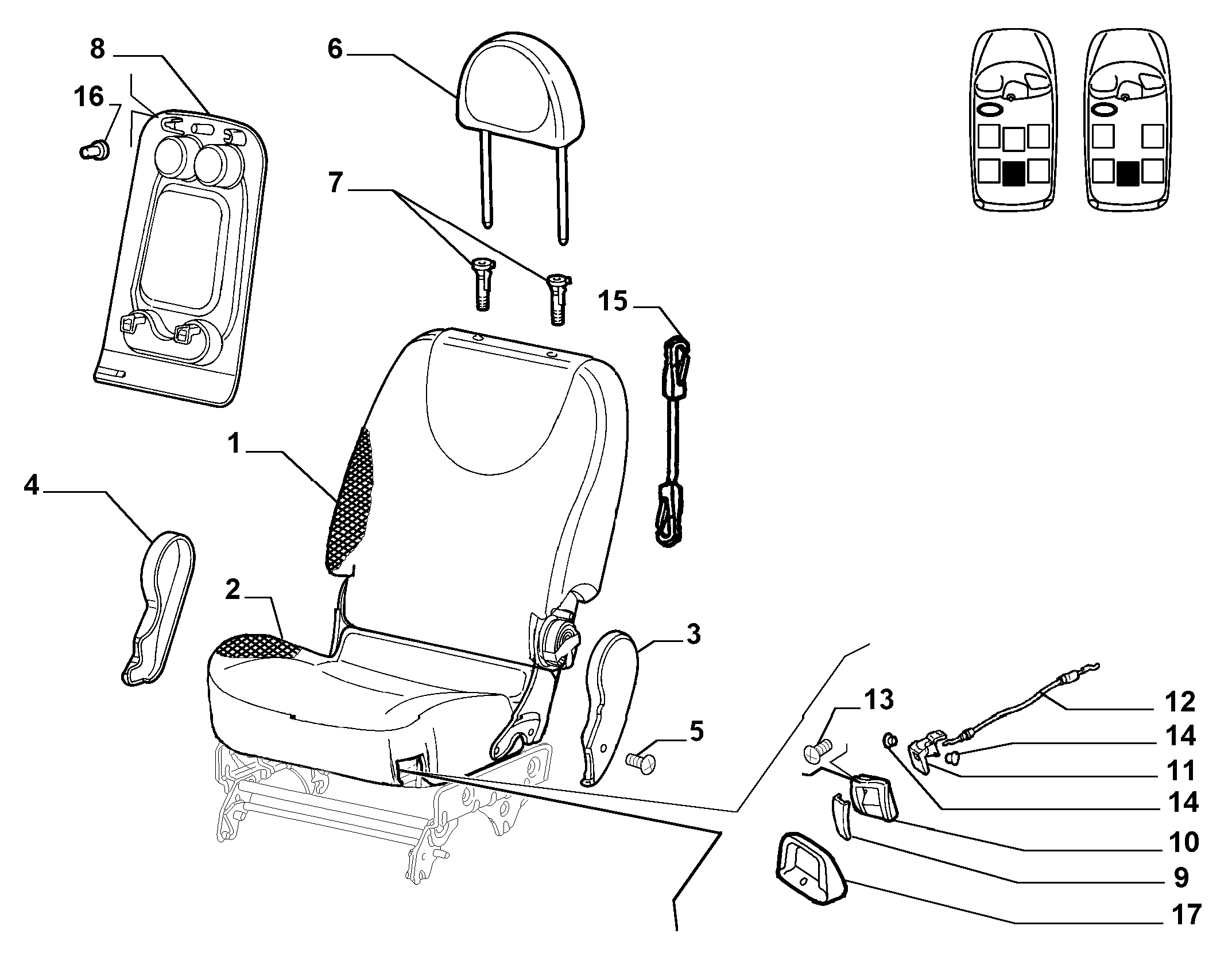 70613/01 REAR SEAT