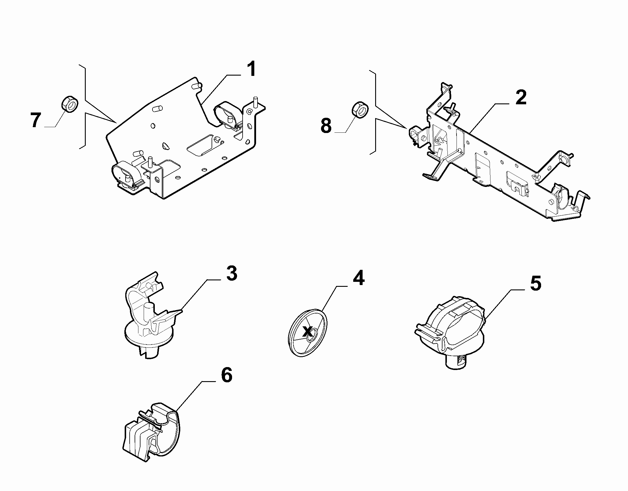 55527-020 DASHBOARD CABLE SET FASTENERS