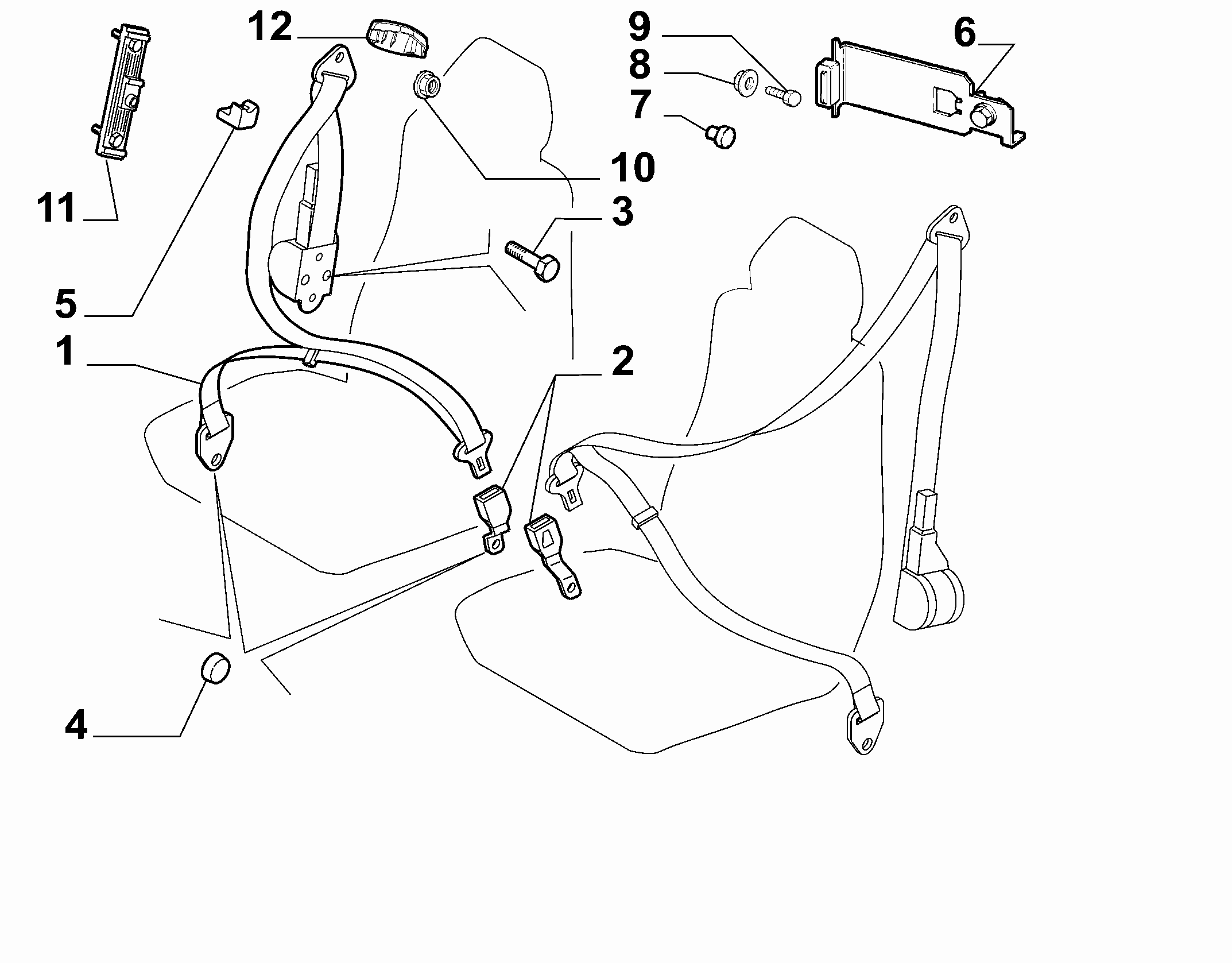 70527-010 FRONT SEAT BELTS