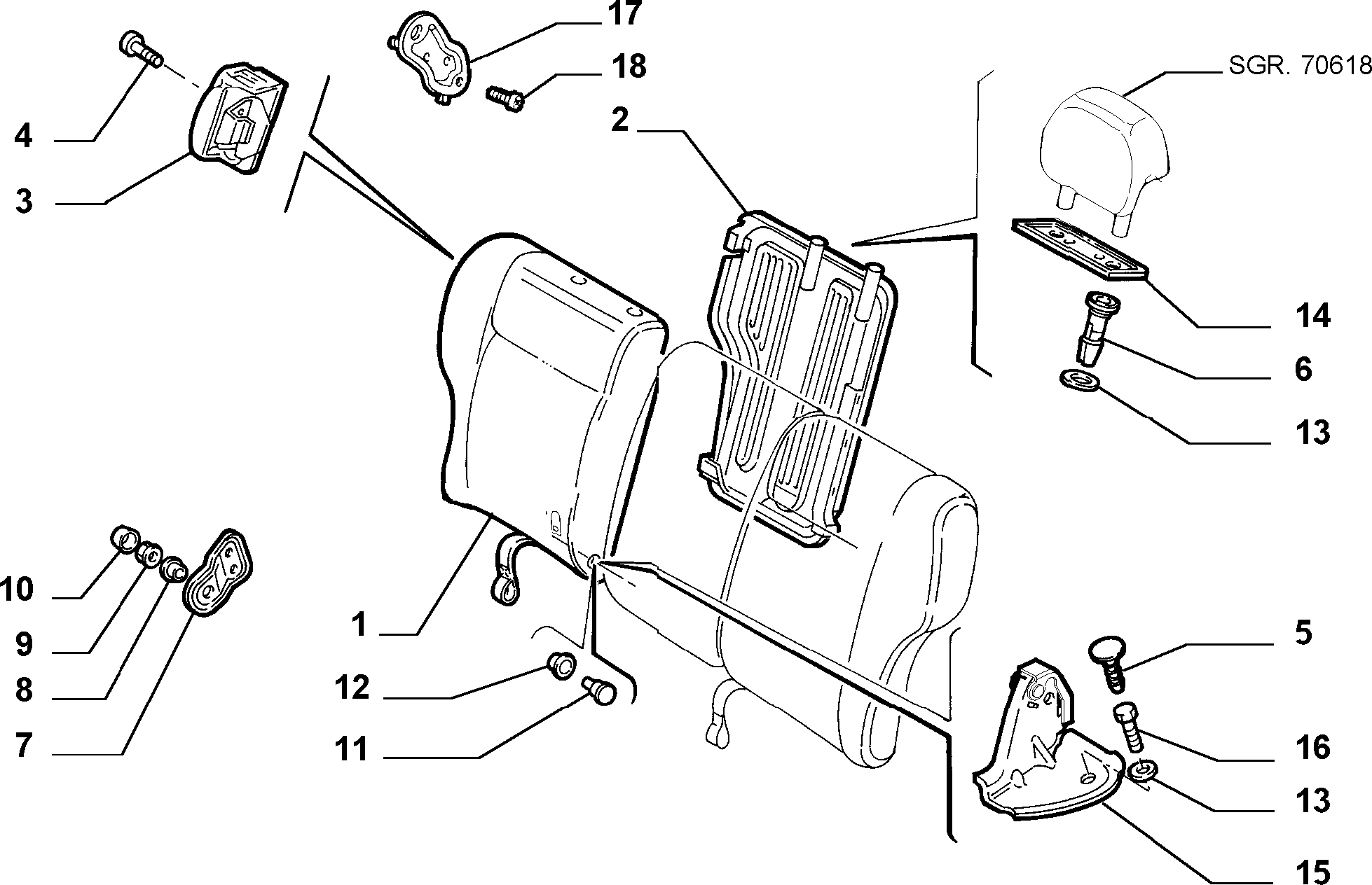 70613/10 REAR SEAT