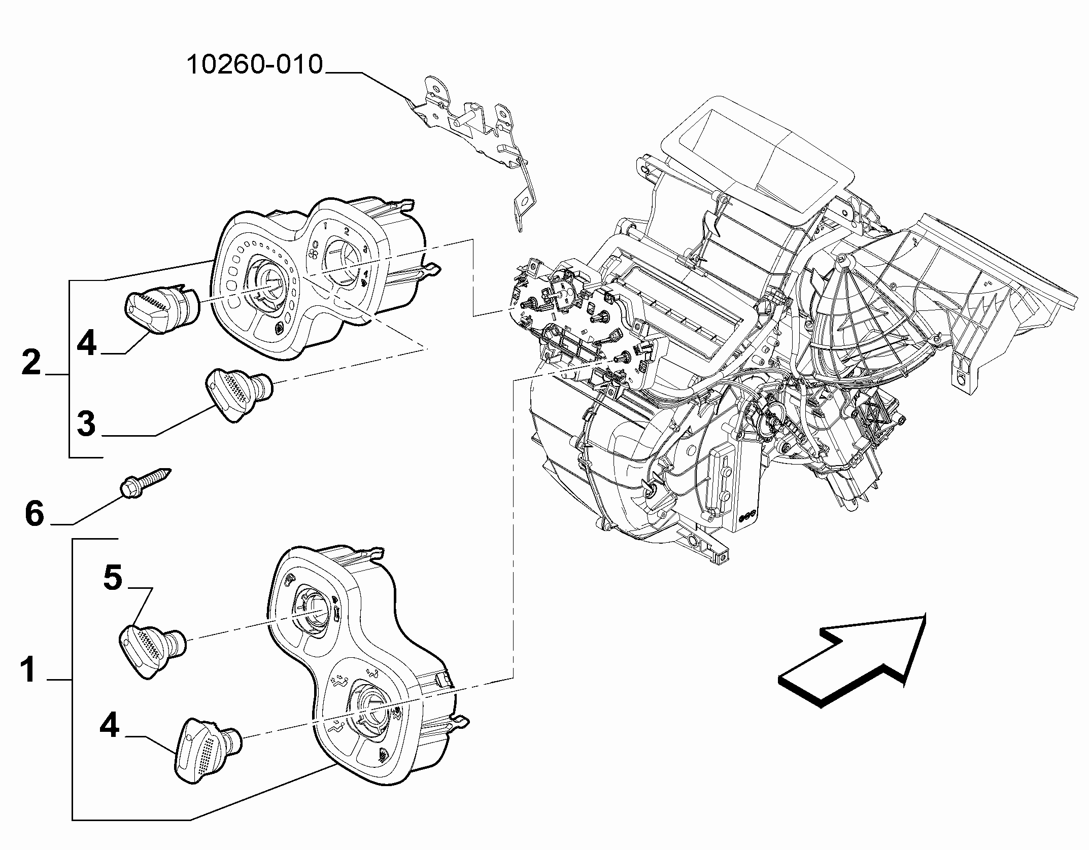 50101-020 HEATER/AIR CON