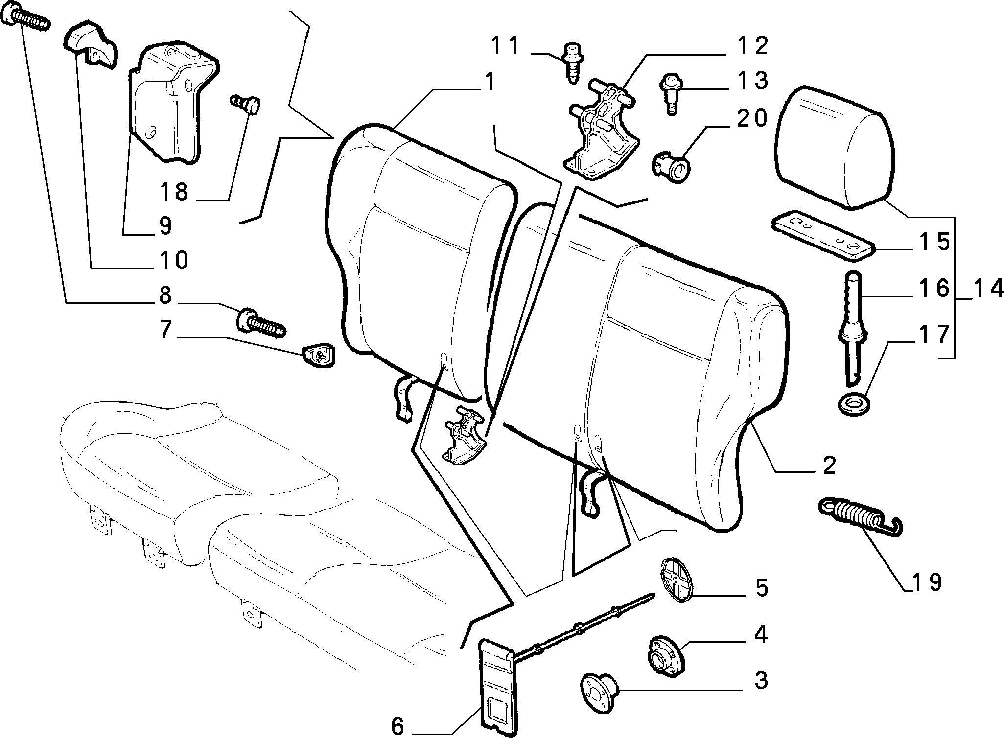 70613/01 REAR SEAT
