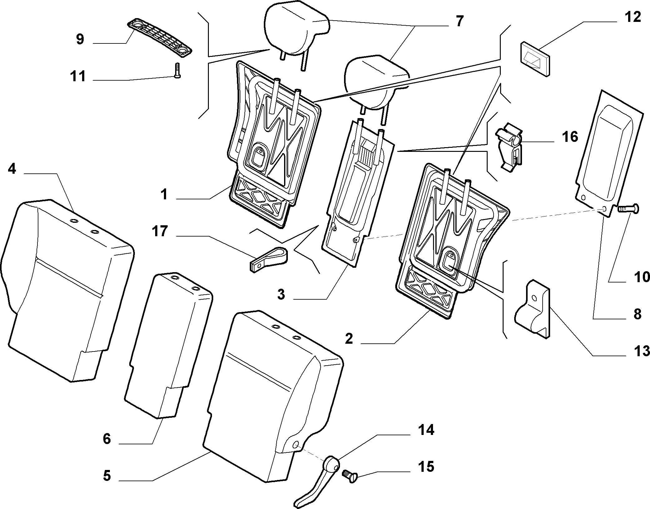 70613/01 REAR SEAT