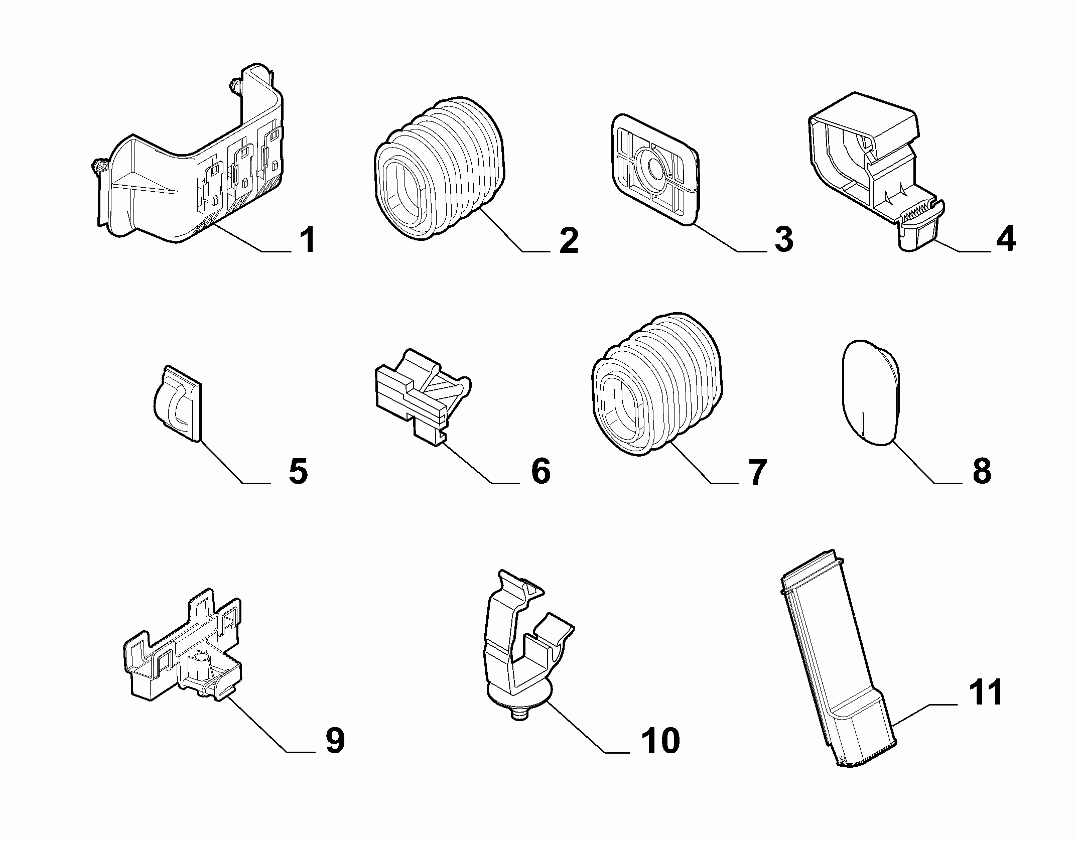 55527-040 CABLE SET FIXINGS ON MOVING PARTS