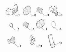 55527-040 CABLE SET FIXINGS ON MOVING PARTS