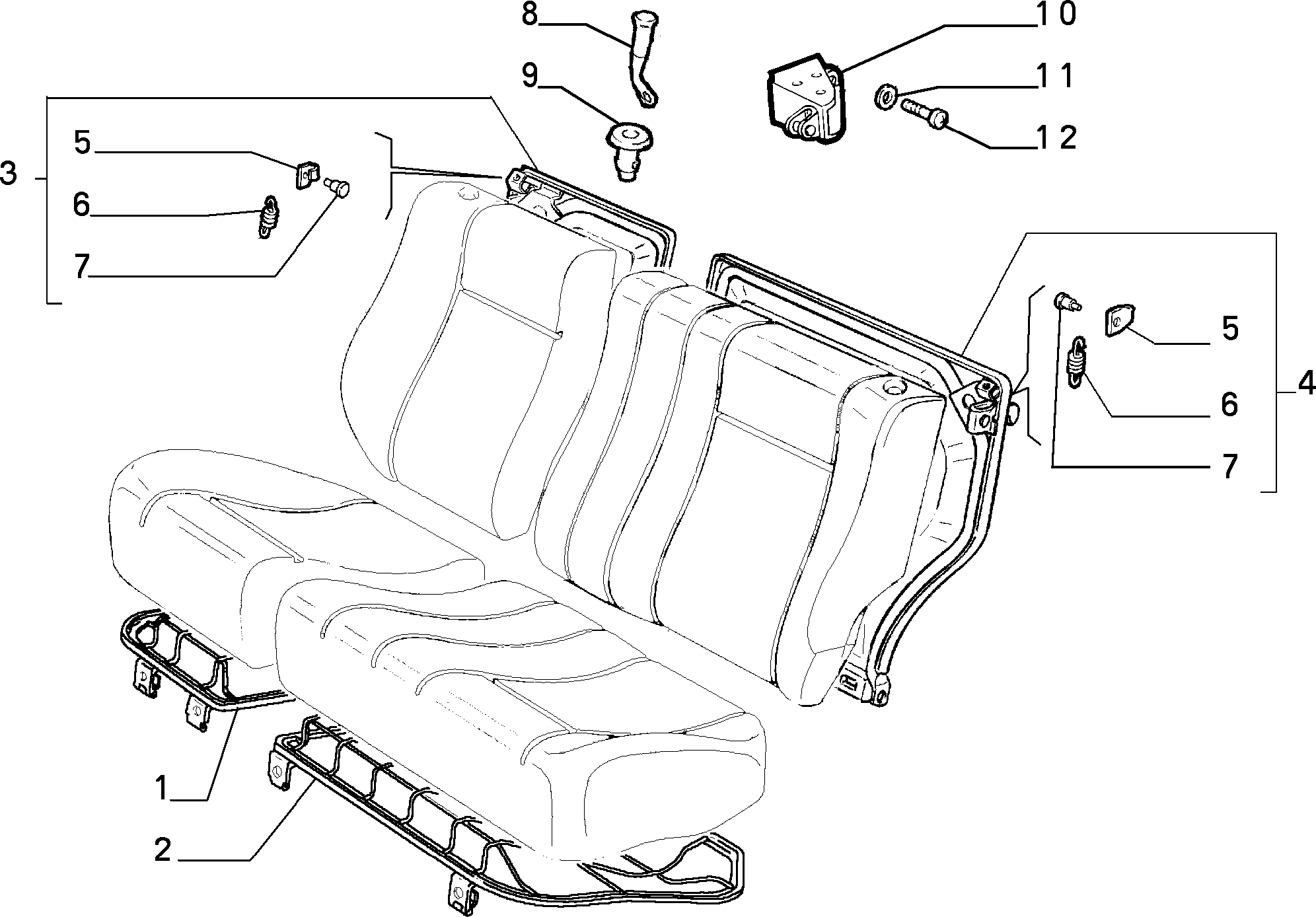 70613/01 REAR SEAT