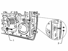 70129-020 FRONT SIDE DOOR HINGE AND SCREW