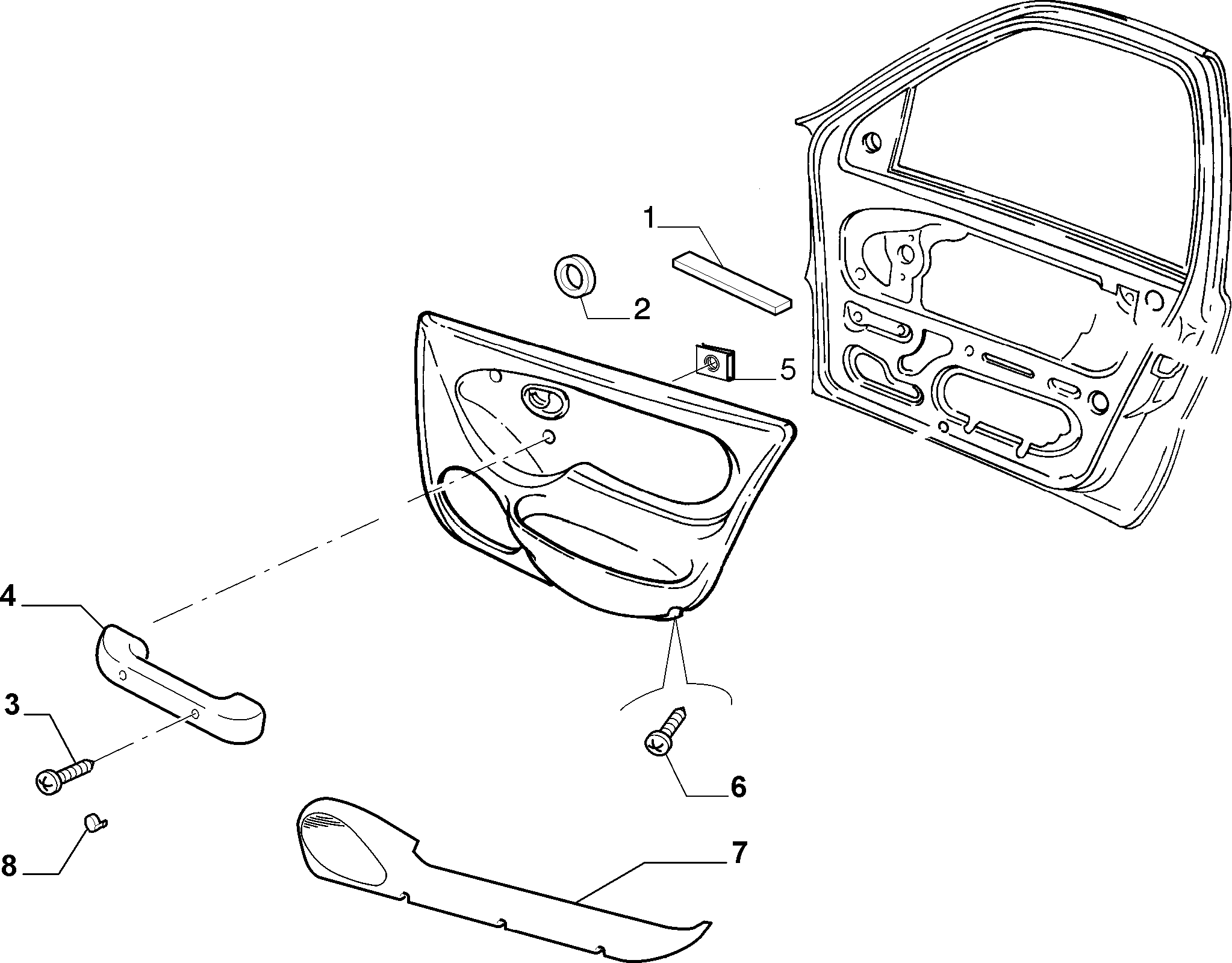 70134/01 ПРИНАДЛЕЖН. ДЛЯ ПЕРЕДН. БОК. ДВЕРЕЙ