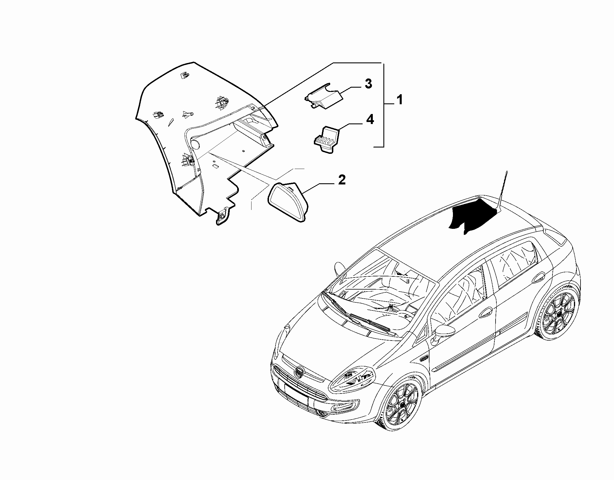 70523-040 INNER REAR PILLAR AND QUARTER GLASS TRIMS