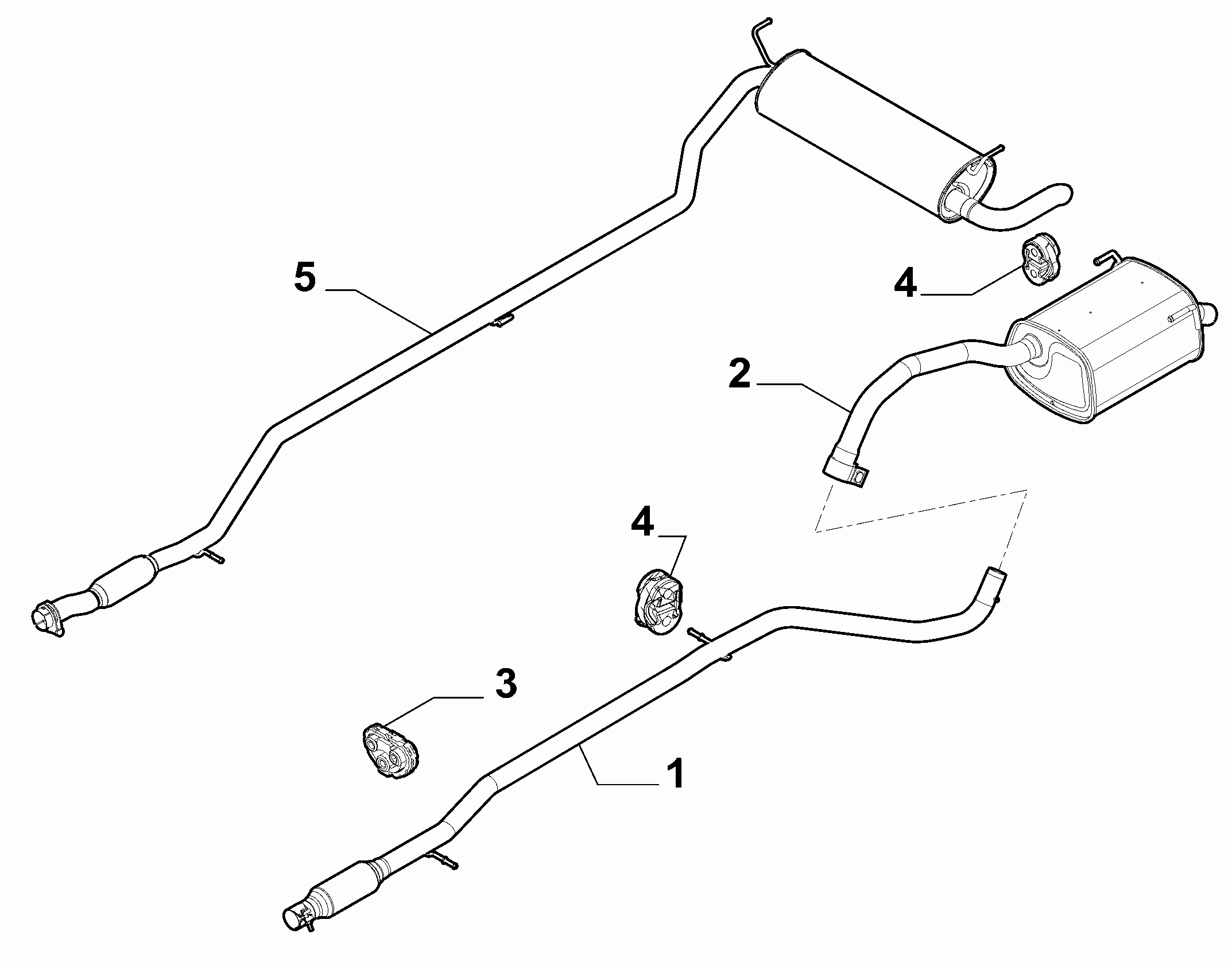 10258-030 REAR AND CENTRAL PIPES