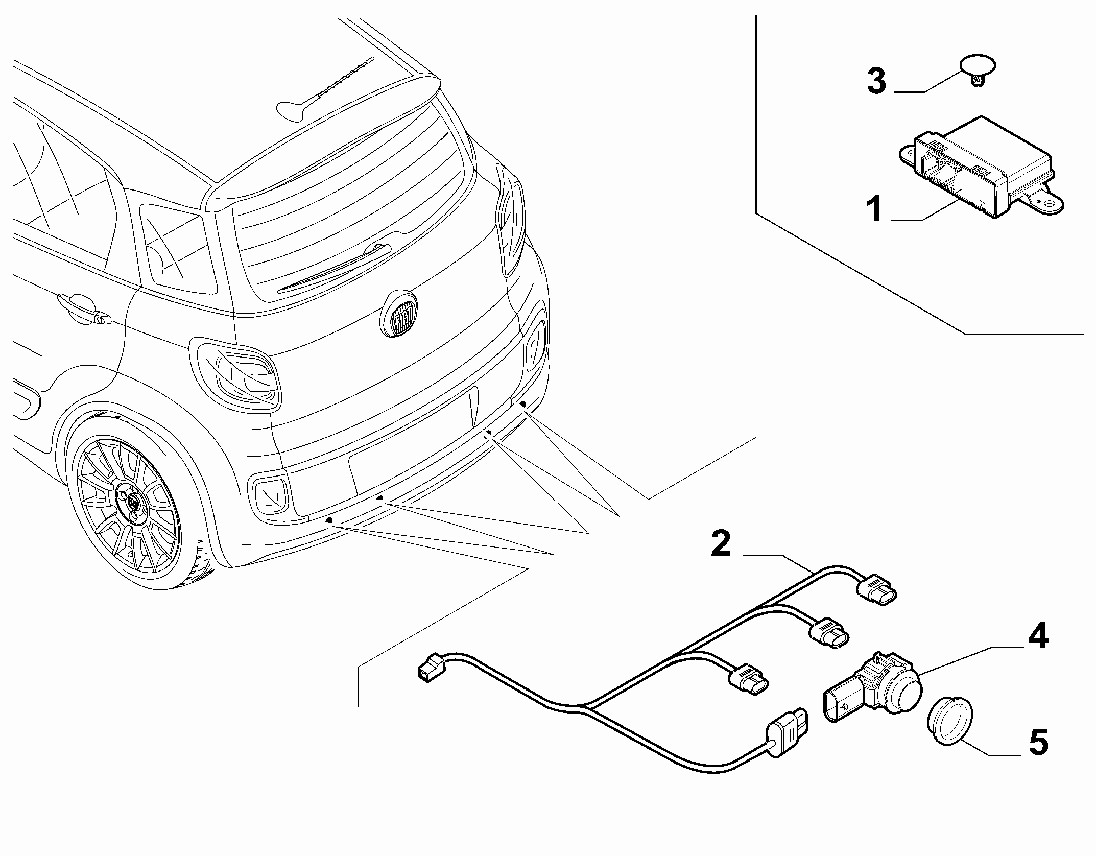 55501-060 CENTRALISED REAR PARKING SENSOR