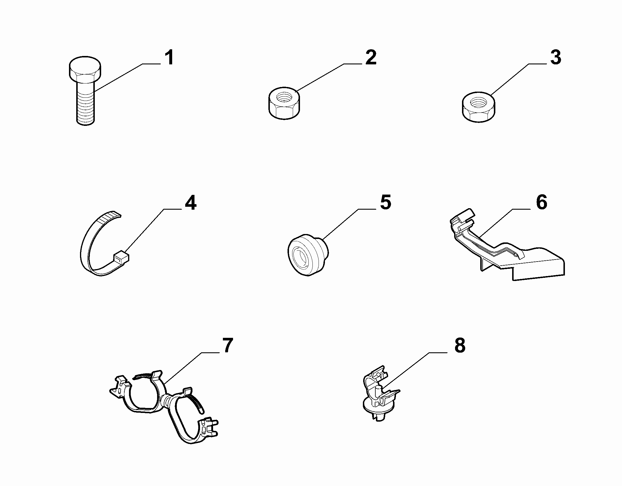 55527-010 CABLE SET FIXINGS