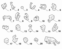 55527-010 CABLE SET FIXINGS