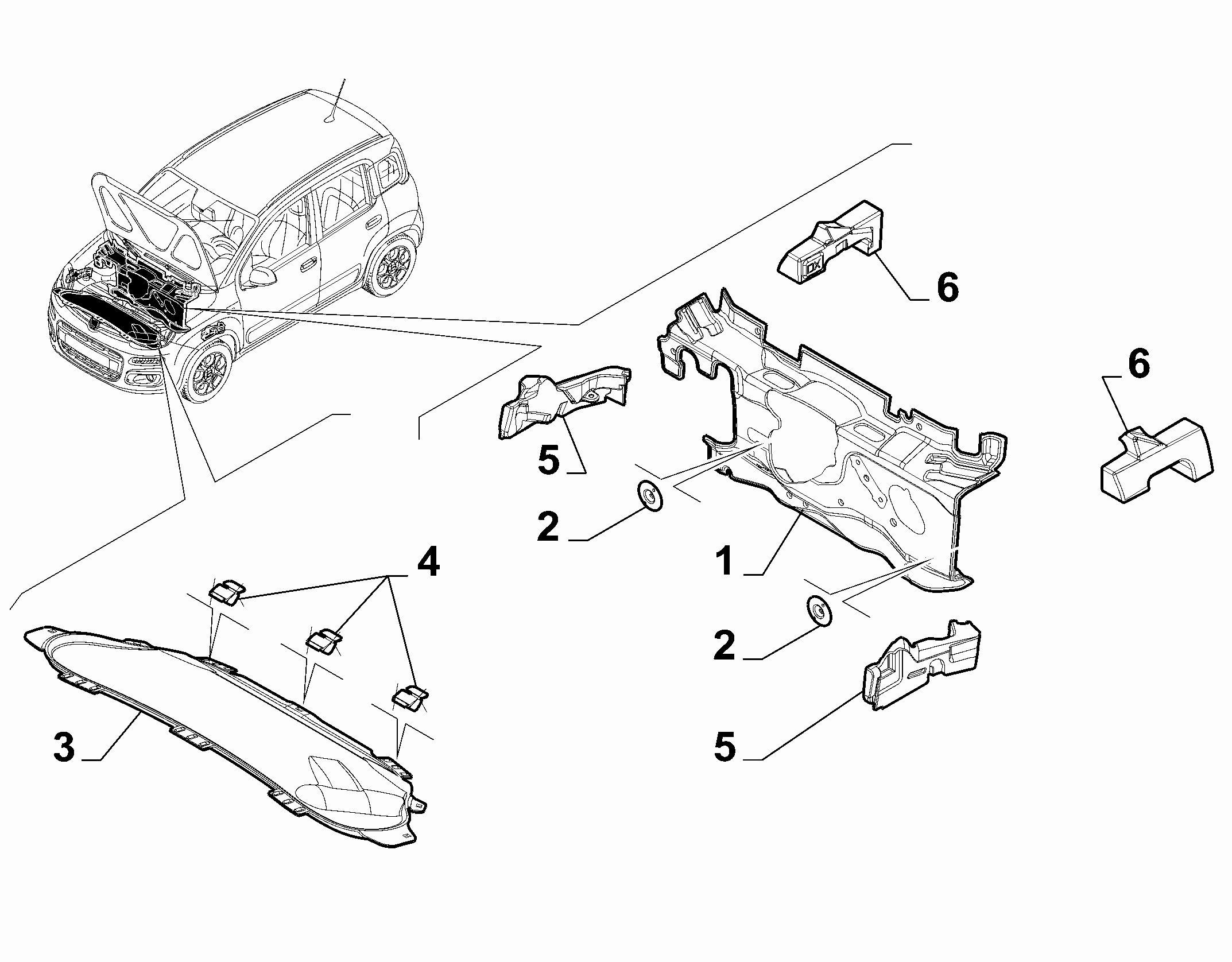 70522-010 BONNET AND ENGINE PADDING AND INSULATION