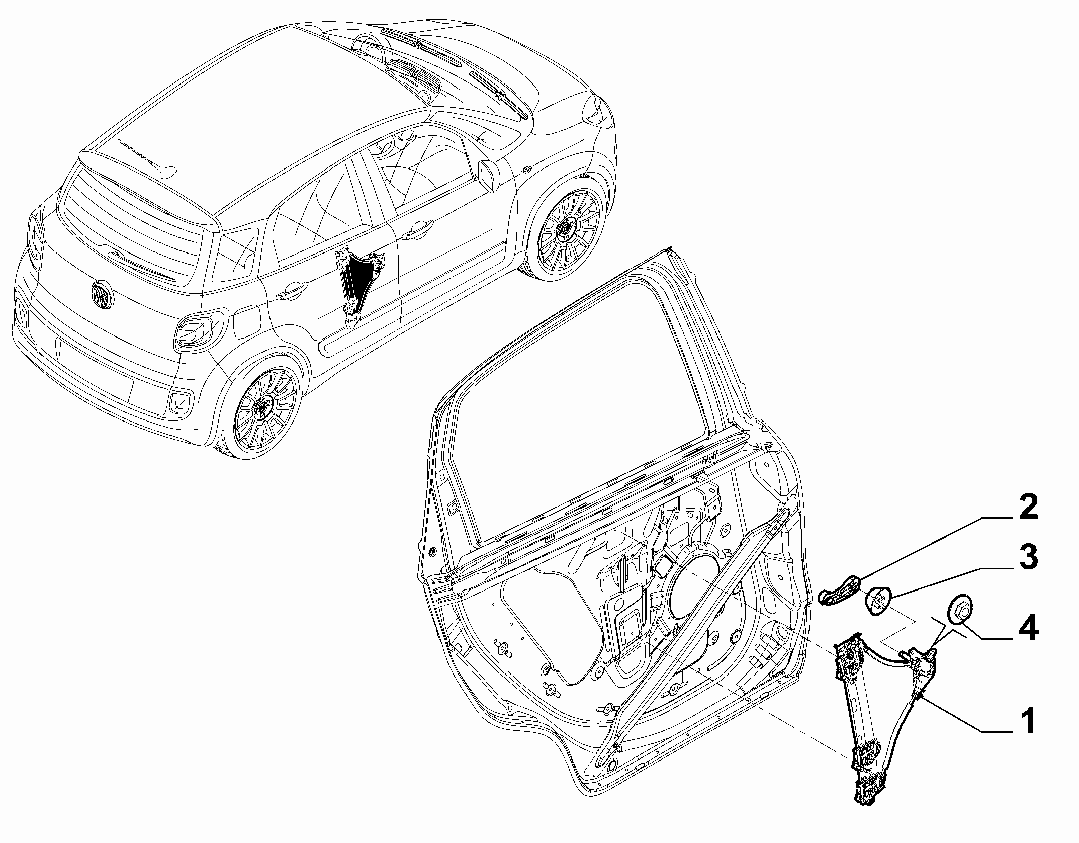70136-040 REAR DOOR WINDOW