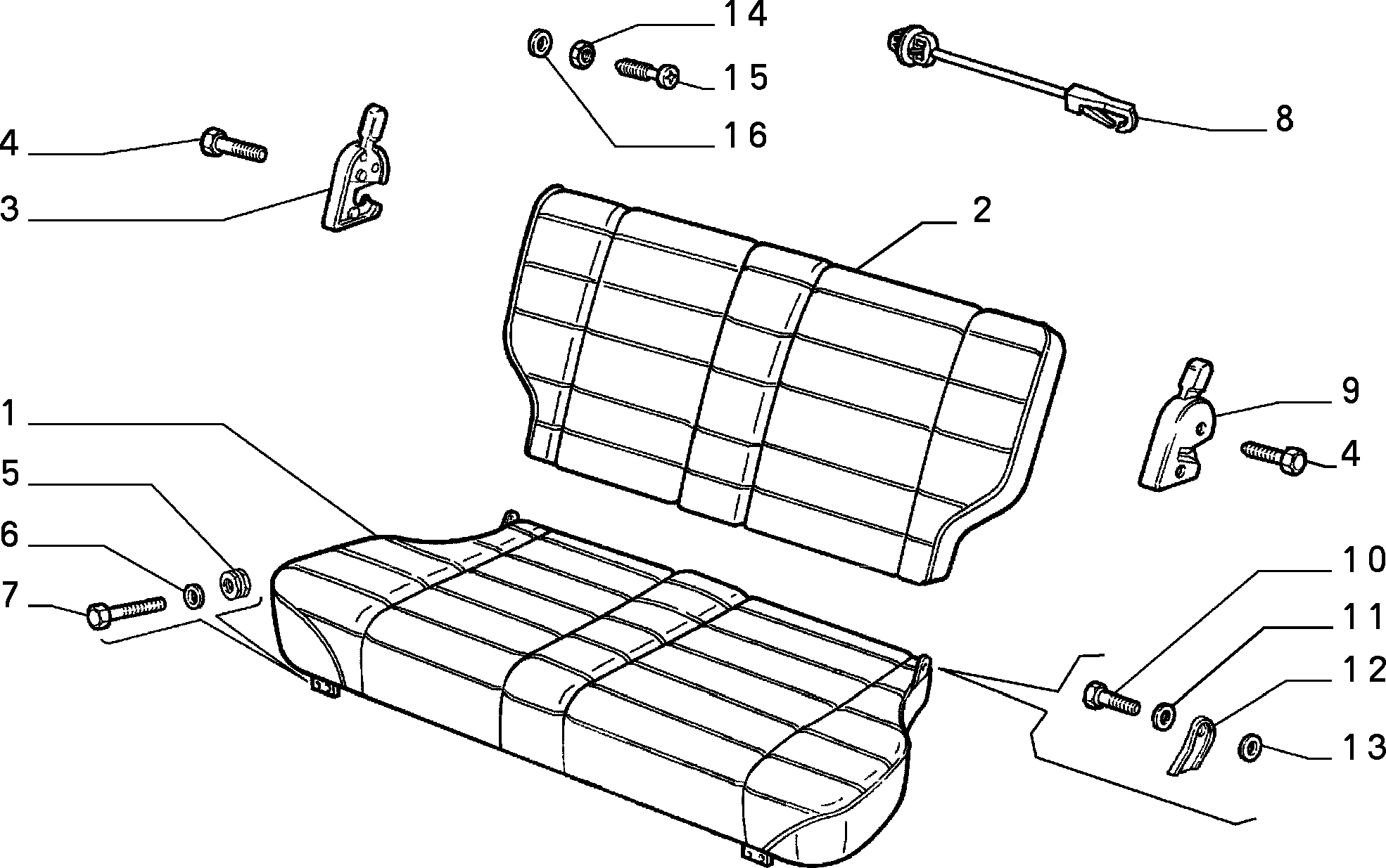 70613/00 REAR SEAT 